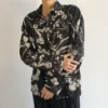 Korean Version Spring Summer Vintage Long Sleeve Lapel Loose Trend Handsome Fashion Casual Printed Thin Hong Kong Breeze Shirts - Image 6