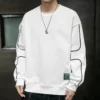 Round Neck Hoodieless Crewneck Hip Hop Sweatshirt for Men Top Male Clothes Pullover Overfit Streetwear Korean Style S Luxury Emo - Image 4