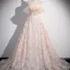 Elegant and Luxury Dress for Women French Off Shoulder Party Formal Dress Sweet Embroidery Prom Ball Gown Vestido