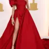 Red Satin Mermaid One Shoulder Elegant Evening Dresses for Women 2024 One Piece Dress Party Evening Elegant Luxury Celebrity
