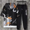 Summer Men's Sets Korean Fashion Hooded outfit set Short Sleeve Hooded Tops Casual Trousers Men Clothing 2 Piece Set tracksuit - Image 2