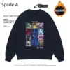 Taylors Cartoon Cat Printed Pullover Swift Round Neck Sweatshirt Hip Hop Harajuku Baggy Oversize Hoodie Streetwear Clothes - Image 4