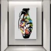 Canvas Painting Wall Art Street Graffiti Grenade Abstract Poster Modern Pop Art Picture Suitable for Living Room Home Decor - Image 4