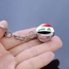 Flag Keychain Syria Iran and Jordan Kuwait Georgia Iraq Flag Keychain Flag Pendant Double Sided Glass Ball Jewelry Keyring - Image 3
