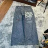 JNCO Y2K Baggy Jeans men Harajuku vintage Goth Embroidered high quality jeans Hip Hop streetwear men women Casual wide leg jeans - Image 2