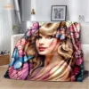 Merch Taylors Swift Merch Pop Female Singer Print Blanket Star Art Flannel Blanket Portable Home Travel Office Nap Break Blanket - Image 2