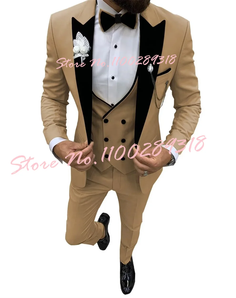2023 New Design Men Suits Groom Wear Tuxedo Business Party Wedding Formal Causal Suit Terno Masculino 3 Pieces(Blazer Vest Pant)