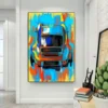 Luxury Racing Graffiti Art Canvas Painting Abstract Colorful Sports Car Poster Club Wall Art Picture Gaming Room Home Decoration - Image 3