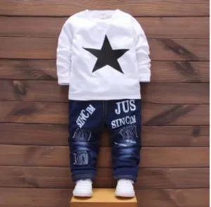 3pcs Jeans Suit Jacket Cotton T-Shirt Pants Spring Autumn Suit Baby Boy Girl Clothes Infant Set Kids 1-4 Years Sport Clothing - Image 4