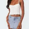 Y2k Sleeveless Crop Tank Top Women Sexy Low Square Neck Slim Fit Camisole Spaghetti Strap Aesthetic Going Out Cami