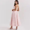 Suninheart Fashion Summer Dresses 2024 Pink Strapless Wedding Guest Long Corset Dress Elegant Flare Party Dresses Women Clothing - Image 4