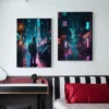 Neon Girl Modern Technology Poster Canvas Print Wall Art cyber cafe Bar Decoration Painting For Living Room House Home Art Decor - Image 2