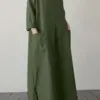 2023 ZANZEA Fashion Summer Sundress Vintage Women Solid 3/4 Sleeve Dress Baggy Loose Casual Vestidos Kaftan Robe Femme Oversize