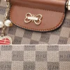 Women Leather Handbags New Luxury Ladies Hand Bags Horizontal Square Lattice Letters Bags Purse Fashion Shoulder Bags - Image 3