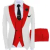 Men Coat Business Formal Slim Fit Suit Costumes Pour Homme Set Party Vest Pants Wedding 3pcs Blazer Verde Hombre Terno Masculino