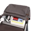 Nelion Messenger Bag for Men 17-17.3 Inch Laptop Bag Canvas Water-resistant Computer Bag Shoulder Bag School Work Briefcase - Image 5