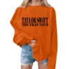 Cotton 2023 Taylor Swift Round Sweatshirt The Eras Tour Pullovers Men Women Hoodie Letter Print Clothes Oversized Sweatshirt - Image 5