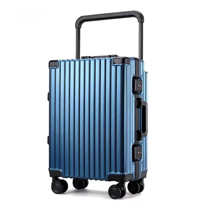Aluminum Frame Rolling Luggage Travel Suitcase New Design Wide Pull Rod Trunk Large Capacity Case Unisex Carrier Travel Bag - Image 4