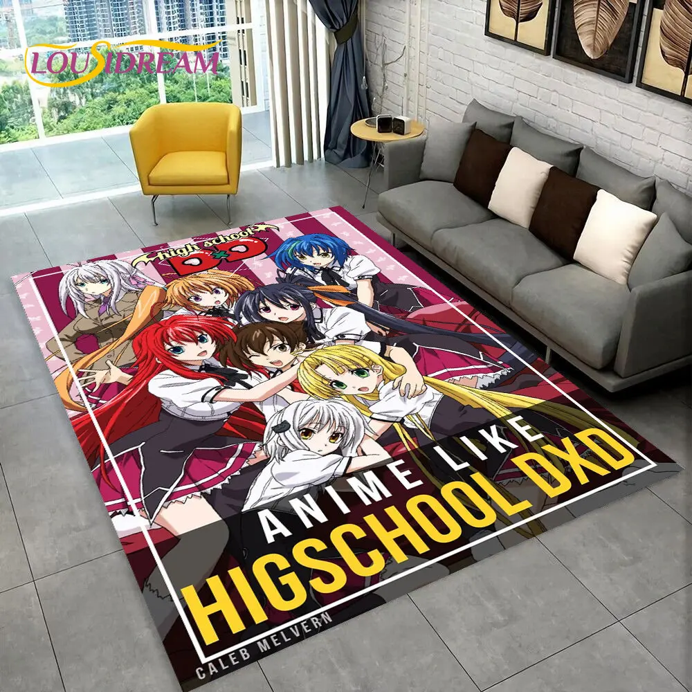 Anime High School D×D Sexy Area Rug,Carpet Rug for Home Living Room Bedroom Sofa Doormat Decor,Kids play Non-slip Floor Mat 3D