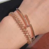 European And American Advanced Rotating Rivet Bracelet Temperament Ladies 925 Silver Gold-plated Fashion Brand Fine Jewelry Gift - Image 3
