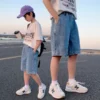 Boys Summer Shorts New Casual Solid Color Cotton Thin Denim Fabric Children Short Jeans Clothing for Kids 4 5 7 9 11 13 14 Years - Image 3
