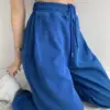 Blue Sweatpants For Women Summer Baggy Pants High Waist Jogger Wide Leg Trousers Spring Women's Sports Pants Summer Sweatpants