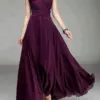 New Fashion V-neck Short-sleeved Chiffon Waist Dress Elegant Party Dresses for Women 2023 Long Dresses for Women Women Clothing