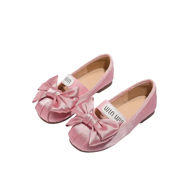 New Girls Princess Shoes Children Soft Sole Bow Casual Dress Baby Dance Shoes Toddler Flat Student Kids Fashion Leather Shoes