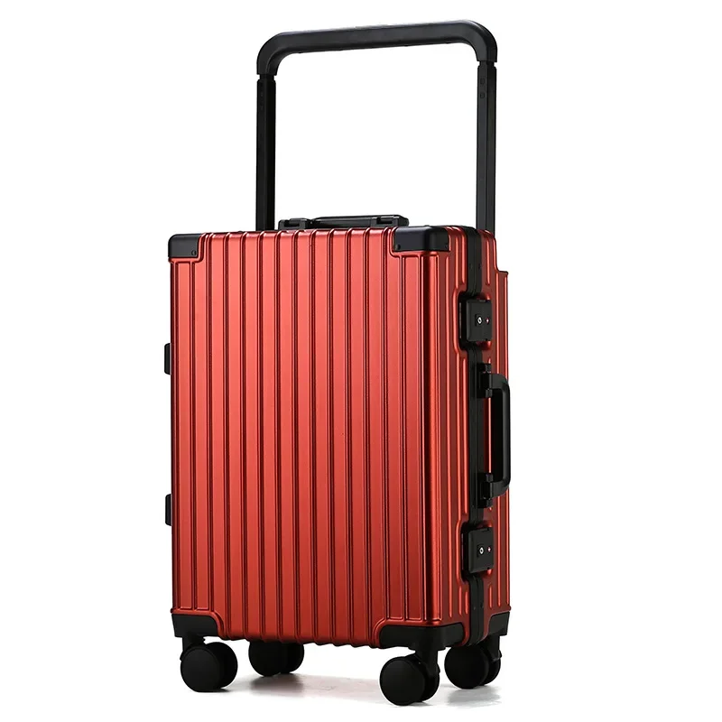 Aluminum Frame Rolling Luggage Travel Suitcase New Design Wide Pull Rod Trunk Large Capacity Case Unisex Carrier Travel Bag - Image 3