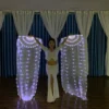 Silk Led Light Rainbow Fold Fans Belly Dance Stage Performance Party Cosplay Costume Shows Bar Nightclub Accessories - Image 5