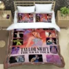 DIY printed female singer Taylors-Swift bedding set soft duvet pillow case comfortable sheet/double bed full size set - Image 2