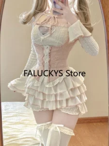 2024 Summer Sweet 3 Piece Set Women Party Sexy Y2k Crop Top Office Lady Casual Mini Skirt Elegant Slim Vest Korean Fashion - Image 3