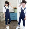 New Kids Denim Overalls for Teenagers Spring Jeans Dungarees Girls Pocket Jumpsuit Children Boys Pants For Age 5 7 9 11 13 Years - Image 2