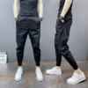 Spring Summer Men's Casual Pants Joggers Ankle Elastic Waist Drawstring Streetwear HipHop White Black Harem Pants Man Trousers - Image 4