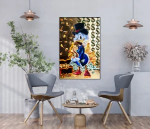 Disney Graffiti Donald Duck Monopoly Alec Wall Street Art Picture Canvas Painting Posters Prints for Living Room Decor Cuadros - Image 3