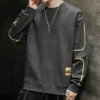 Round Neck Hoodieless Crewneck Hip Hop Sweatshirt for Men Top Male Clothes Pullover Overfit Streetwear Korean Style S Luxury Emo - Image 6