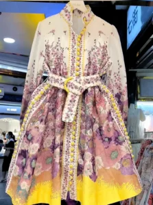 French Bohemian Style Long Sleeved Dress, Waist Tie Up, Print Style, Slim, New, Summer, 2024 - Image 3
