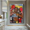 Street Artworks Space Astronaut，Mona Lisa，kiss By Gustav Klimt Graffiti Canvas Print Painting Poster Cuadros Wall Art Home Decor - Image 5