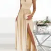 One Shoulder Elegant Sexy Hollow Out Women Maxi Dress Party Evening Prom Wedding Club Birthday Gala Luxury Casual Long Dress New