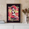 Heart-shaped Balloon Smoking Women Colorful Pop Abstract Graffiti Poster Canvas Painting Modern Wall Art Picture Home Decor - Image 2