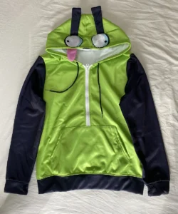 Invader ZIM Cosplay Costume Alien ZIM Gir Doom Hoodies Top Jacket Coat Adult Halloween Zipper Sweatshirts with Ears Halloween - Image 4