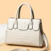 Tote bag, women's high-end feeling, new crocodile pattern, large capacity single shoulder crossbody bag, hand-held large bag - Image 2