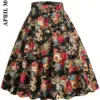New Arrivals A Line Women High Waist Summer Knee-length Harajuku School Cosplay Skater 50s Casual Swing Cocktail Runway Skirts