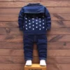 3pcs Jeans Suit Jacket Cotton T-Shirt Pants Spring Autumn Suit Baby Boy Girl Clothes Infant Set Kids 1-4 Years Sport Clothing - Image 3