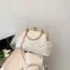 Women's PU Elegant Tote Bag Luxury Evening Bag With Metal Chain Pink Black Bridesmaid Handbag Wedding Party Prom Shoulder Bag - Image 3