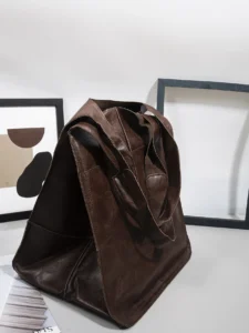 Women Vintage Weekender Soft Leather Oversized Shoulder Bag Large Tote Handbags Fashion Portable Outdoor Travel Bags 2024 - Image 3