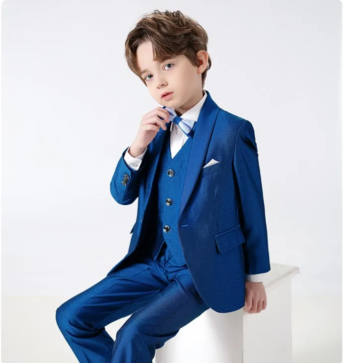 Children Shining Luxurious Photograph Dress School Kids Beaufitul Birthday Suit Boys Formal Wedding Performance Tuxedo Wear