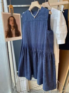 Striped Sleeveless Dress Spring Summer Korean Fashion Harajuku Casual Dresses Women 2024 New Temperament Dress Vestidos - Image 3