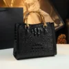 Tote Bag Crocodile Handle Slanting Cross Shoulder Women's Bag Premium Sense Ladies Bamboo Handbag Tote Mom Bag 2023 New - Image 2