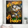 Disney Graffiti No Money No Funny Poster Canvas Painting Cartoon Donald Duck Abstract Wall Art Prints Kids Room Home Decoration - Image 3